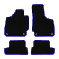 Dywaniki welurowe CARLUX-BLUE do Audi TT II 8J, czarne/niebieskie
