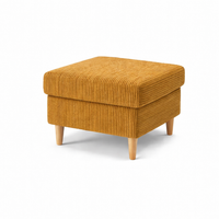 Podnóżek pufa Carl styl skandynawski do fotela 50x50x40 musztardowy Z9