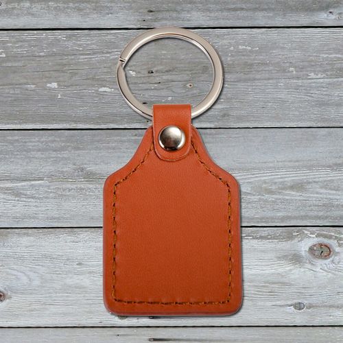 Brelok z brązowej skóry i metalu z Twoim zdjęciem na Arena.pl