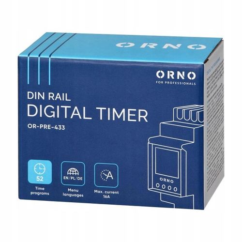 Elektroniczny Programator Czasowy Timer z Wyświetlaczem LCD na Szynę DIN na Arena.pl