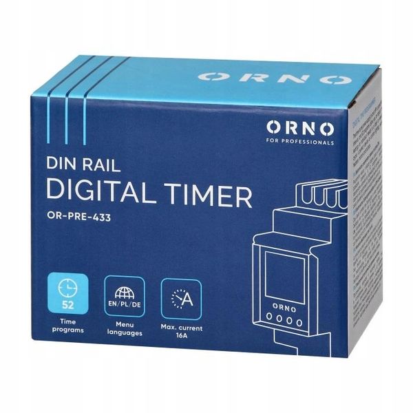 Elektroniczny Programator Czasowy Timer z Wyświetlaczem LCD na Szynę DIN zdjęcie 2