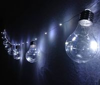 Girlanda lampek 10 żarówek z świecącym sznurem led białe-zimne 3,8m