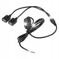 2X USB KONWERTER NAPIĘCIA DC-DC 12V-5V 3A 15W