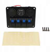 UNIWERSALNY PANEL PRZEŁĄCZNIKÓW PODŚWIETLANY WYŁĄCZNIK ŁADOWARKA USB 12V 2…
