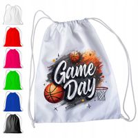 BIAŁY WOREK DO PRZEDSZKOLA SZKOŁY, NA WF - GAME DAY ZAWODY