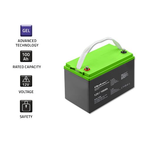 Qoltec Akumulator żelowy 12V 100Ah GEL na Arena.pl