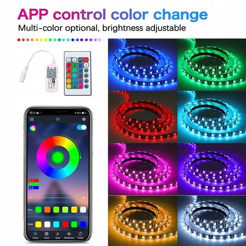 Taśma Led 5050 Rgb 5M Bluetooth Wifi Aplikacja App na Arena.pl