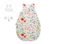 śpiworek niemowlęcy całoroczny ocieplany 75 cm- łąka
