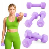 HANTELKI ZESTAW HANTLI NEOPRENOWYCH 2X2KG CIĘŻARKI DO ĆWICZEŃ GYMTEK