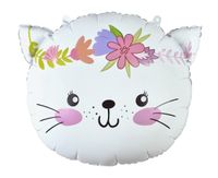 Balon foliowy Kotek głowa, 44x35 cm