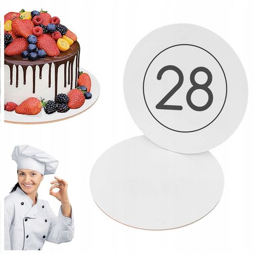 Podkład pod tort HDF BEZZAPACHOWY 28 cm 5 szt Biały Okrągły Brand4Cake na Arena.pl