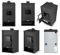 Piec piecyk kominek koza z płaszczem wodnym kocioł CO BLIST B2E