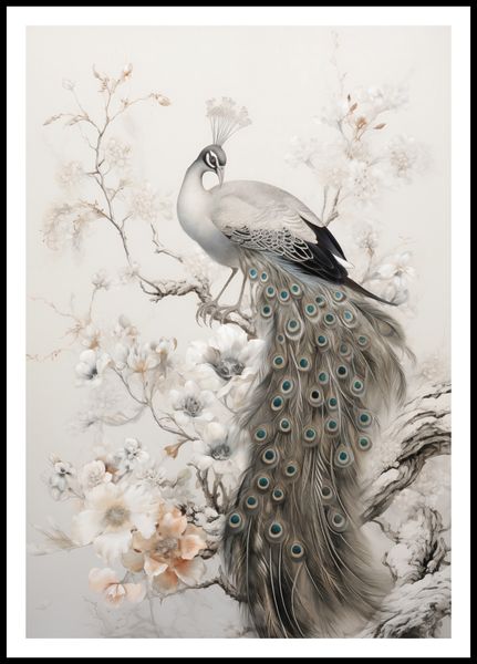 Plakat 68x98cm Pawia Gracja zdjęcie 3