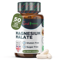 Naturalny Jabłczan Magnezu 500mg 100 wegańskich kapsułek Biodostępny