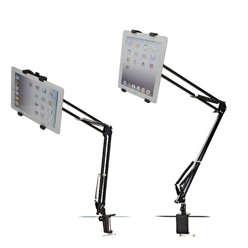 Profesjonalny uchwyt na tablet do blatu, biurka - Wysięgnik aluminiowy na Arena.pl