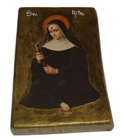 Ikona Święta Rita patronka od spraw beznadziejnych, przy ciężkich chorobach
