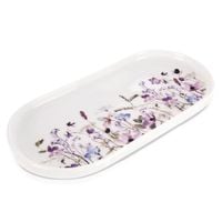 Talerz Owalny na Przekąski Przystawki Potraw Sera Wędlin Kwiaty 25 cm