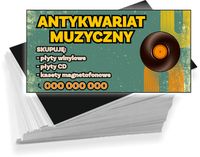 Wizytówki firmowe 100szt DUŻO WZORÓW do wyboru ANTYKWARIAT MUZYCZNY