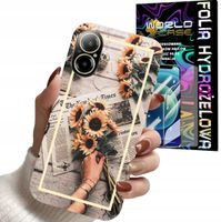 ETUI DO REALME C67 4G -SŁONECZNIK KWIATY DLA KOBIET PLECKI + FOLIA
