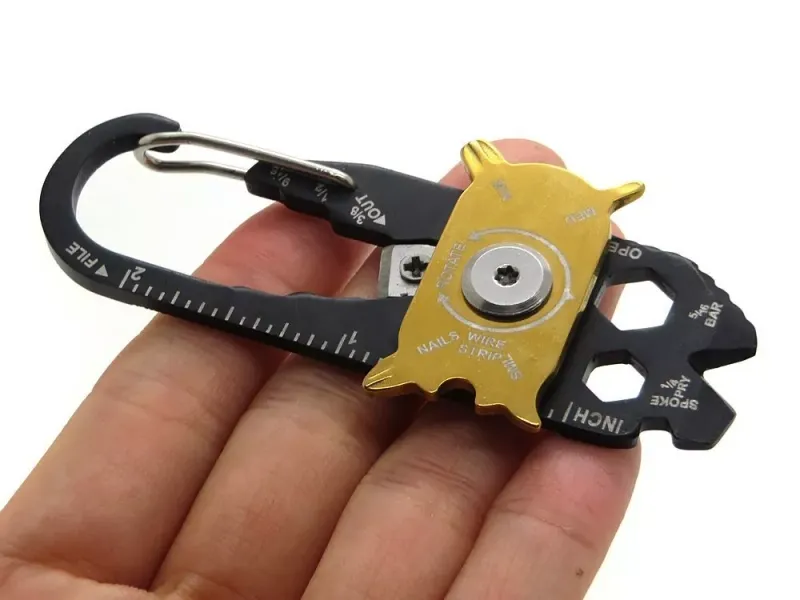 Brelok karabińczyk nóż multi-tool przeżycia 20w1 zdjęcie 9