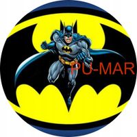 Opłatek na tort Urodziny Batman Bohater Superliga Tekst Gratis 20 cm Gruby