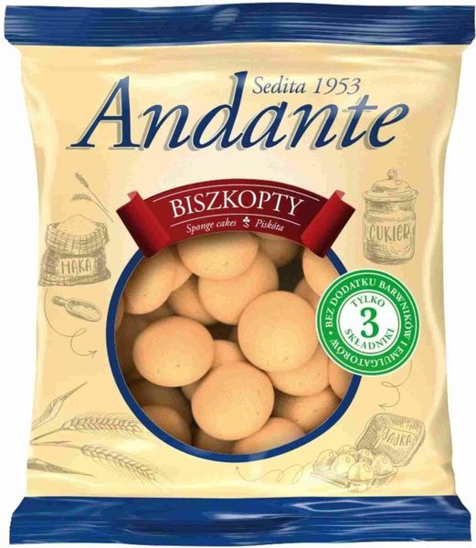 ANDANTE Biszkopty 130g zdjęcie 1