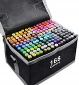 PROMARKERY MARKERY ALKOHOLOWE DUŻY ZESTAW 168SZT TOUCH + TORBA PRO TOUCH