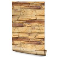 Tapeta Do Sypialni Beżowy KAMIEŃ Łupek Efekt 3D