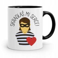 Kubek Czarny Dla Dziewczyny Skradłaś Mi Serce! Z Nadrukiem Ze Zdjęciem