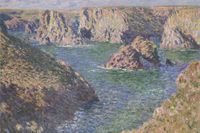 Plakat 91,5x61cm Port-Domois, Belle-Isle, Monet Vintage