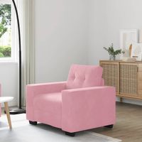 Sofa Fotel Różowy 59 cm Aksamit