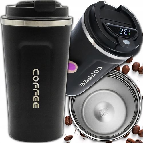 KUBEK TERMICZNY TERMOS 510 ML WYŚWIETLACZ EKRAN LCD NA KAWĘ HERBATĘ SMART na Arena.pl