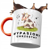 Kubek Pomarańczowy Dla Chrzestnego Na Urodziny Z Nadrukiem Ze Zdjęciem