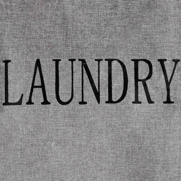 Kosz na pranie 81 L pojemnik z uszami szary zdjęcie 4