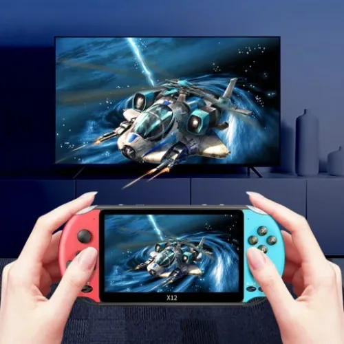 Konsola Przenośna do gier BEZPRZEWODOWA Polskie MENU 5000 GIER Retro x12 na Arena.pl