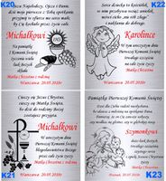 Łańcuszek Srebro 925 Medalik Chrzest Komunia Roczek Grawer