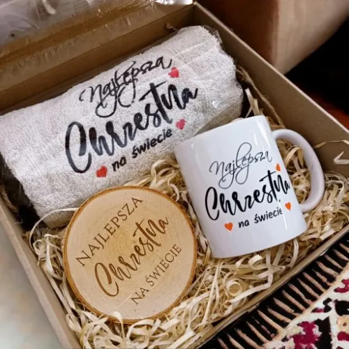 PREZENT dla od matki chrzestnej chrzest ręcznik na Arena.pl