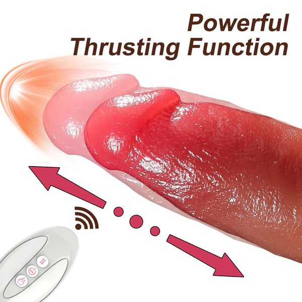Wibrator-Silicone, 10 Vibration Modes 7 Thrusting Function, Heating zdjęcie 3