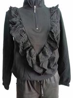 Bawełniana bluza z koronką