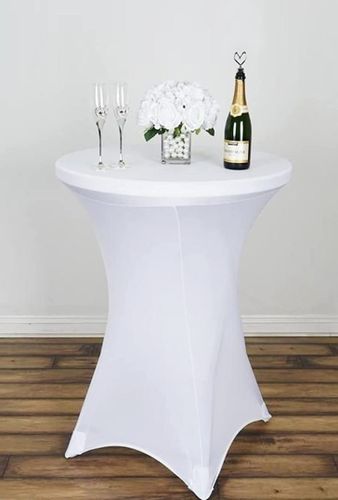 Pokrowiec na stolik koktajlowy BIAŁY 80 cm na Arena.pl