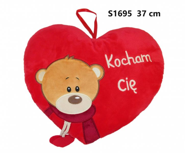 ND39_561026 PLUSZAK WALENT SERCE 37CM MIS KOCHAM zdjęcie 2