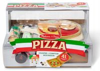 Drewniana pizza z akcesoriami Mały kucharz Pizza na rzep Piec MelissaDoug