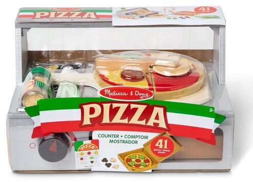 Drewniana pizza z akcesoriami Mały kucharz Pizza na rzep Piec MelissaDoug na Arena.pl