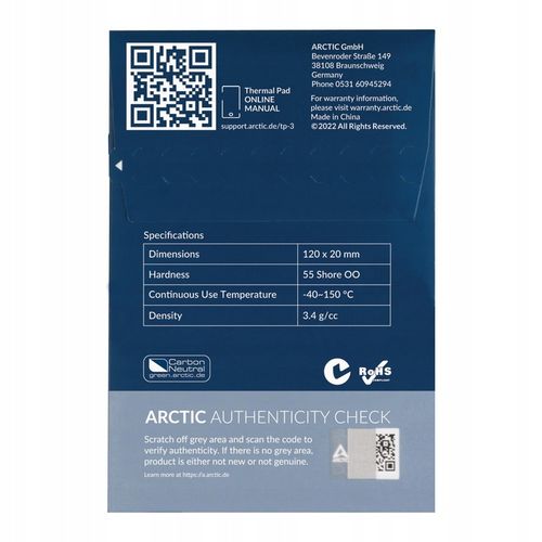 ARCTIC THERMAL PAD 120x20x1mm termopad 4szt na Arena.pl