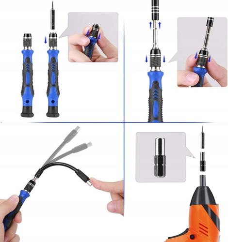 ZESTAW WKRĘTAKÓW ŚRUBOKRĘTÓW BITÓW PRECYZYJNE WYMIENNE W ETUI 75 na Arena.pl