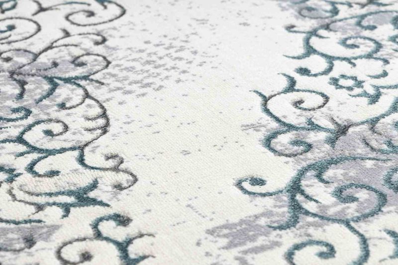 RUG/LU/IONA/ROSETTE/BLUE+CREAM/120x170 zdjęcie 6