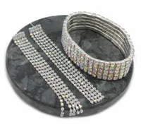 KOMPLET BIŻUTERII SREBRNY KOLCZYKI BRANSOLETKA SZKLANE CYRKONIE HOLO