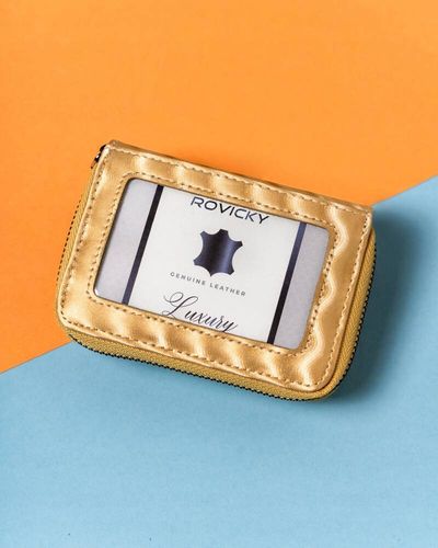 mały portfel damski ze skóry naturalnej ze wzorem fal - lorenti na Arena.pl