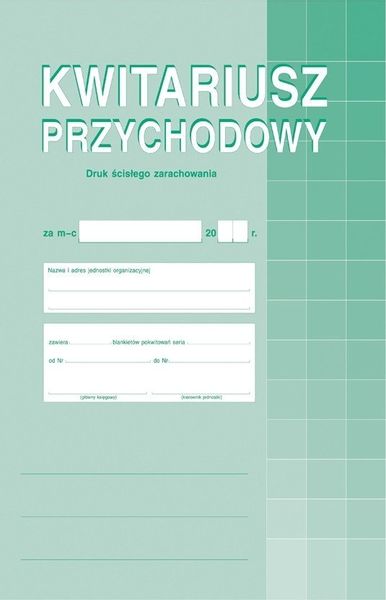 DRUK KWITARIUSZ PRZYCHODOWY 400-1 zdjęcie 1
