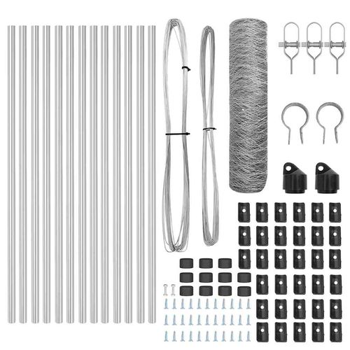 Ogrodzenie z słupkami Srebrny 0.6 x 25 m Stal pokryta PCV na Arena.pl